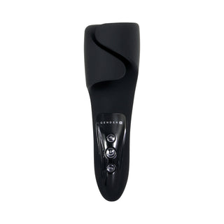 Gender X The Embrace Rechargeable Vibrating Pulsing Silicone Masturbator Black - Horny Stoner