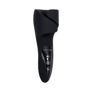 Gender X The Embrace Rechargeable Vibrating Pulsing Silicone Masturbator Black - Horny Stoner