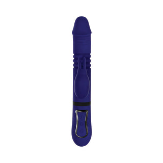 Gender X All In One Rechargeable Thrusting Rotating Silicone Rabbit Vibrator Purple - Horny Stoner