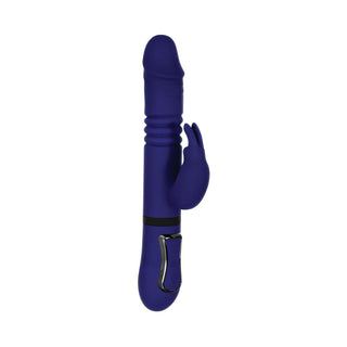 Gender X All In One Rechargeable Thrusting Rotating Silicone Rabbit Vibrator Purple - Horny Stoner