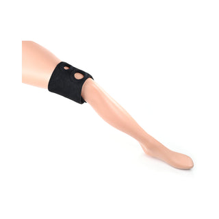 Sportsheets Dual Penetration Thigh Strap-On Harness Black - Horny Stoner