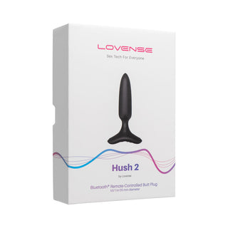 Lovense Hush 2 Bluetooth Remote-Controlled Vibrating Butt Plug XS 1 in. - Horny Stoner
