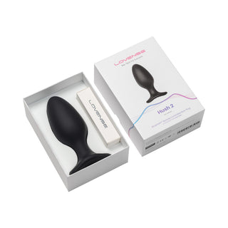Lovense Hush 2 Bluetooth Remote-Controlled Vibrating Butt Plug L 2.25 in. - Horny Stoner