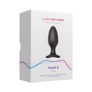Lovense Hush 2 Bluetooth Remote-Controlled Vibrating Butt Plug L 2.25 in. - Horny Stoner