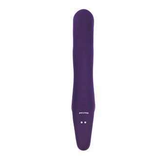 Evolved 2 Become 1 Rechargeable Remote-Controlled Silicone Strapless Strap-On With Suction Purple - Horny Stoner