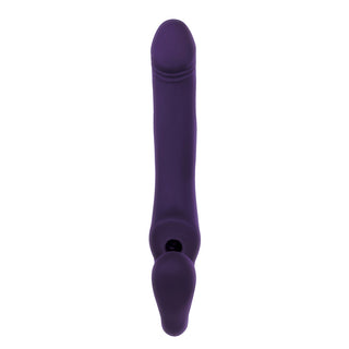 Evolved 2 Become 1 Rechargeable Remote-Controlled Silicone Strapless Strap-On With Suction Purple - Horny Stoner