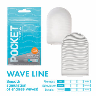 Tenga Pocket Masturbator Sleeve Wavy Line - Horny Stoner