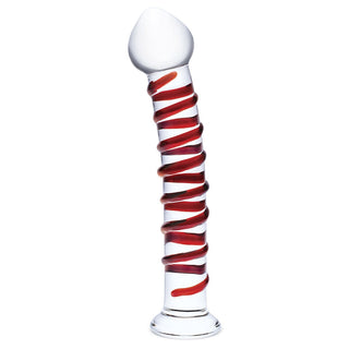 Glas 10 in. Mr. Swirly Glass Dildo - Horny Stoner