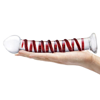 Glas 10 in. Mr. Swirly Glass Dildo - Horny Stoner