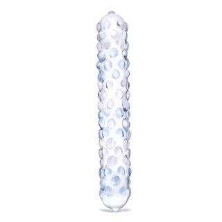 Glas 9 in. Purple Rose Nubby Glass Dildo - Horny Stoner