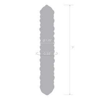 Glas 9 in. Purple Rose Nubby Glass Dildo - Horny Stoner