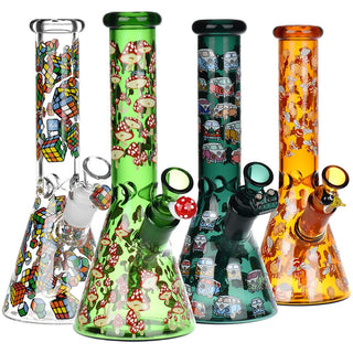 Pulsar Greatest Hits Series Glow Herb Pipe Duo / 10" / 14mm F - Horny Stoner