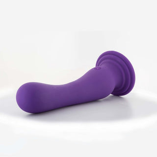 Impressions Ibiza Rechargeable Silicone 7.75 in. Vibrating Dildo with Suction Cup Plum - Horny Stoner