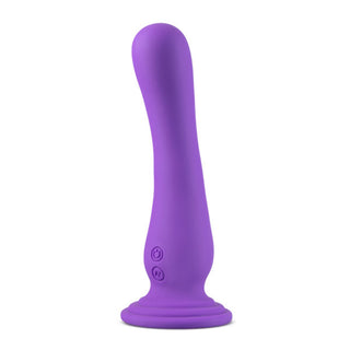 Impressions Ibiza Rechargeable Silicone 7.75 in. Vibrating Dildo with Suction Cup Plum - Horny Stoner