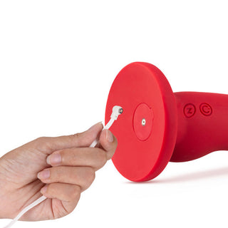 Impressions Las Vegas Rechargeable Silicone 8.25 in. Vibrating Dildo Crimson - Horny Stoner
