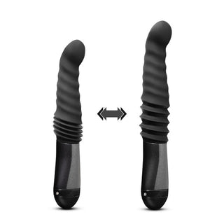 Temptasia Lazarus Rechargeable 10 in. Silicone Thrusting Dildo Black - Horny Stoner
