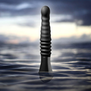 Temptasia Lazarus Rechargeable 10 in. Silicone Thrusting Dildo Black - Horny Stoner
