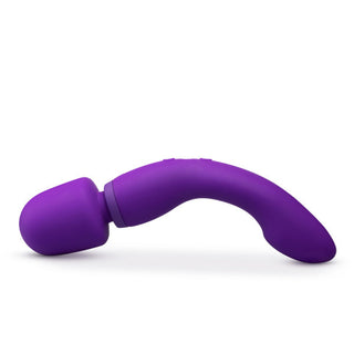 Wellness Dual Sense Rechargeable Silicone Dual Ended G-Spot & Wand Vibrator Purple - Horny Stoner
