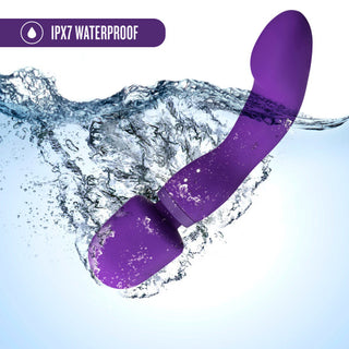 Wellness Dual Sense Rechargeable Silicone Dual Ended G-Spot & Wand Vibrator Purple - Horny Stoner