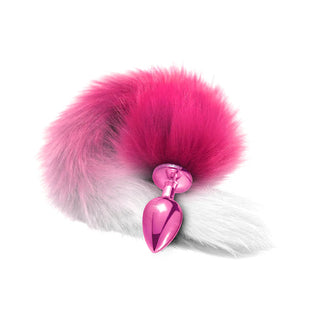 Nixie Metal Butt Plug With Ombre Fur Tail