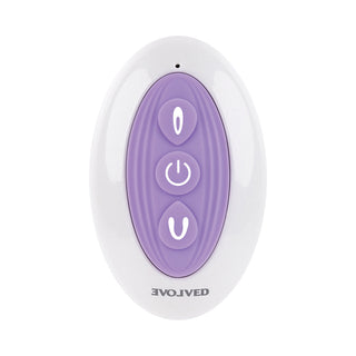 Evolved Petite Tickler Rechargeable Remote-Controlled Silicone Dual Stimulator Purple - Horny Stoner