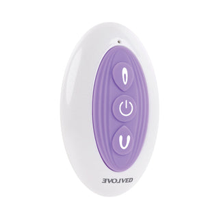 Evolved Petite Tickler Rechargeable Remote-Controlled Silicone Dual Stimulator Purple - Horny Stoner