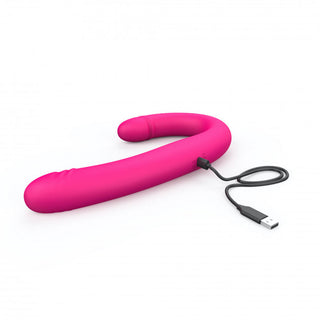 Dorcel Orgasmic Double Do Rechargeable Thrusting & Vibrating Double Dildo Pink - Horny Stoner