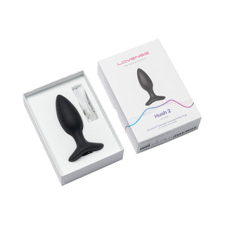 Lovense Hush 2 Bluetooth Remote-Controlled Vibrating Butt Plug S 1.5 in. - Horny Stoner