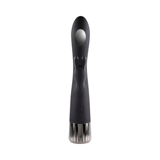 Evolved Heat Up & Chill Rechargeable Heating/Cooling Silicone Rabbit Vibrator Black - Horny Stoner