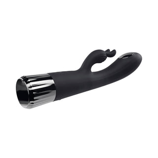 Evolved Heat Up & Chill Rechargeable Heating/Cooling Silicone Rabbit Vibrator Black - Horny Stoner