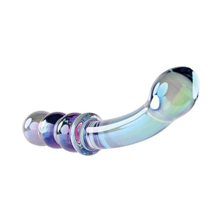 Gender X Lustrous Galaxy Wand 7.3 in. Dual-Ended Glass Dildo Multi-Color - Horny Stoner