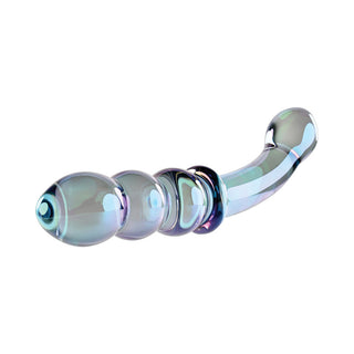Gender X Lustrous Galaxy Wand 7.3 in. Dual-Ended Glass Dildo Multi-Color - Horny Stoner