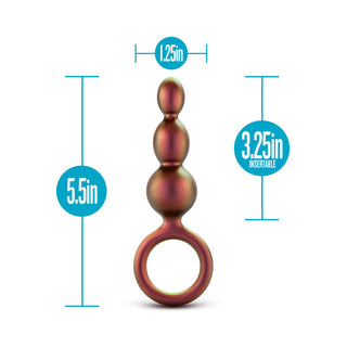 Anal Adventures Matrix Silicone Beaded Loop Plug Copper - Horny Stoner
