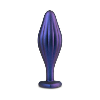 Anal Adventures Matrix Silicone Wavy Bling Plug Sapphire - Horny Stoner