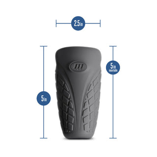 Blush M Elite Platinum Gript Silicone Stroker Black - Horny Stoner