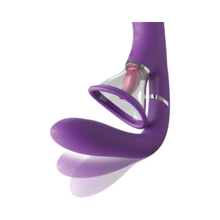 Fantasy For Her Her Ultimate Pleasure Pro Rechargeable Silicone Flicking Suction Dual Stimulator - Horny Stoner
