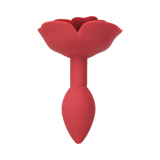 Lux Active Rose Silicone Butt Plug Red - Horny Stoner