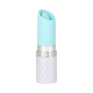 Pillow Talk Lusty Silicone Flickering Lipstick Vibrator with Swarovski Crystal Teal - Horny Stoner