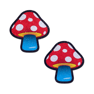 Pastease Mushroom: Colorful Shroom Nipple Pasties - Horny Stoner