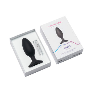 Lovense Hush 2 Bluetooth Remote-Controlled Vibrating Butt Plug M 1.75 in. - Horny Stoner