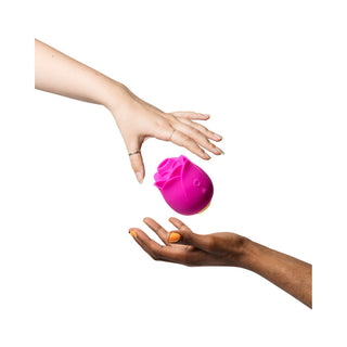 ROMP Rose Rechargeable Silicone Pleasure Air Clitoral Vibrator Pink - Horny Stoner