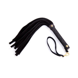 Ple'sur 11 in. Mini Leather Flogger Black - Horny Stoner