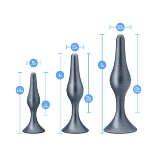 Anal Adventures Matrix Genesis Plug Kit Stellar Silver - Horny Stoner