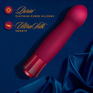 Oh My Gem Classy Rechargeable Warming Silicone G-Spot Vibrator Garnet - Horny Stoner