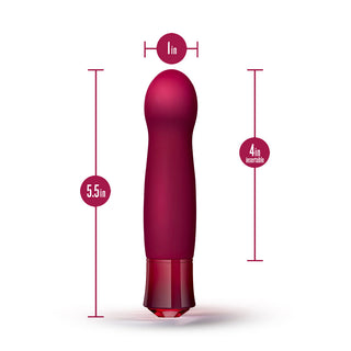 Oh My Gem Classy Rechargeable Warming Silicone G-Spot Vibrator Garnet - Horny Stoner