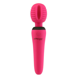 PalmPower Groove Rechargeable Silicone Mini Wand Massager Fuchsia - Horny Stoner