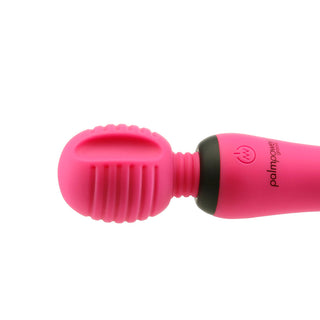 PalmPower Groove Rechargeable Silicone Mini Wand Massager Fuchsia - Horny Stoner