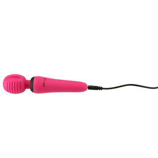 PalmPower Groove Rechargeable Silicone Mini Wand Massager Fuchsia - Horny Stoner