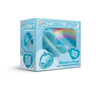 Unihorn Mount'n Peak Pointed Flicking Tongue Vibrator Blue - Horny Stoner
