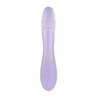Playboy Bumping Bunny Rechargeable Thrusting Warming Silicone Dual Stimulation Vibrator Opal - Horny Stoner